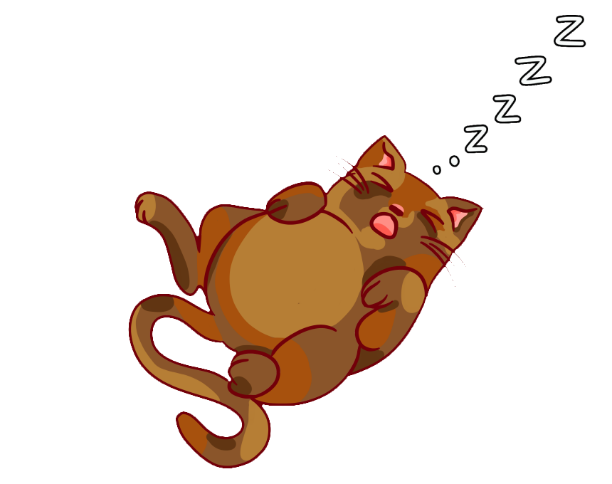 Awaik logo - fat cat sleeping