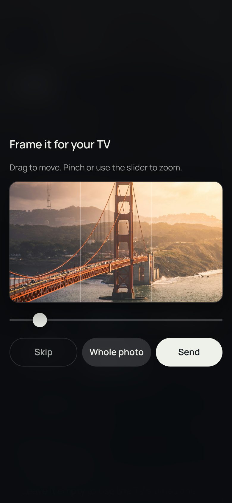Framing a photo