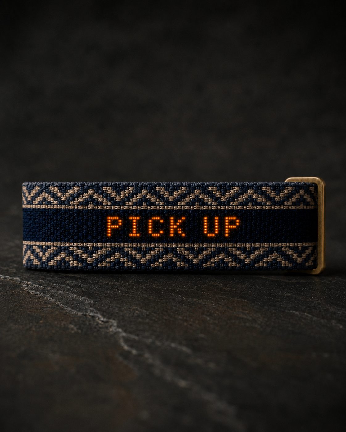 Navy and cream jacquard PHLOband colorway