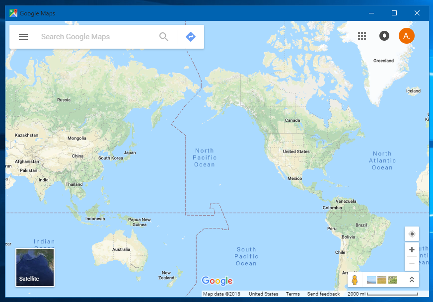 (Google map in WebApp mode)