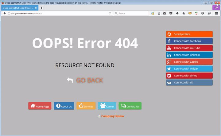 HTTP Error 404 - Page Not Found