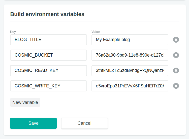 Add Environment Variables