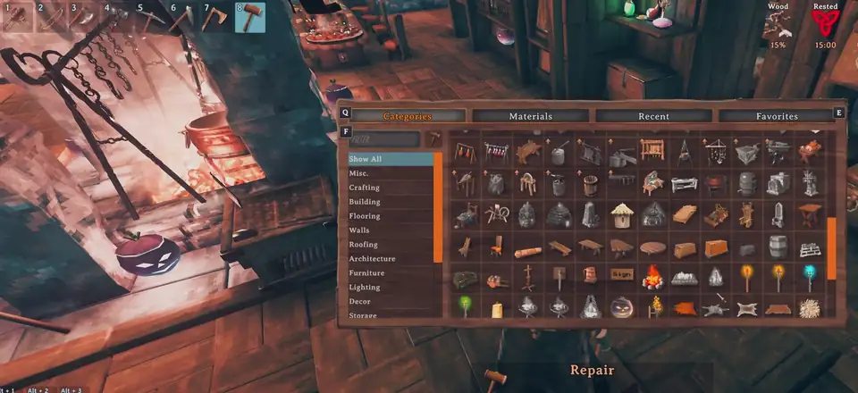 Building with an empty inventory