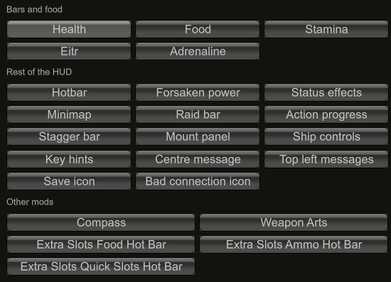 Everything the editor can move, including other mods' elements