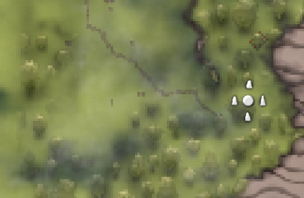 A clearing cut into the forest