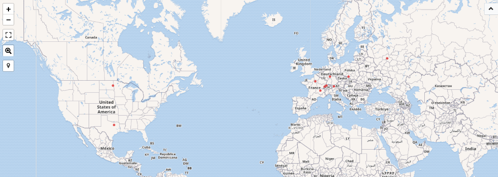 Wikidata Query Service example map output