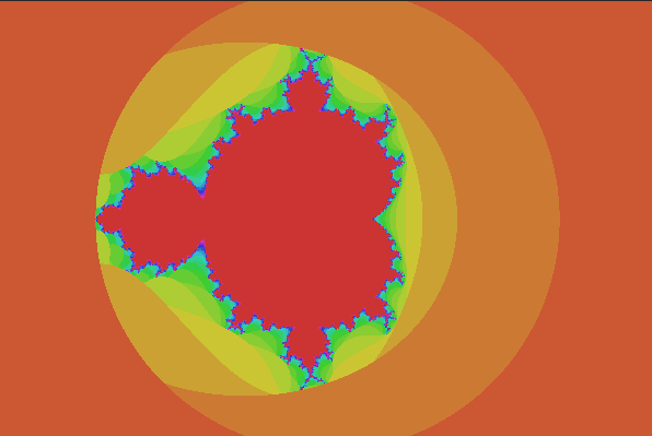 A Mandelbrot fractal generated by the script