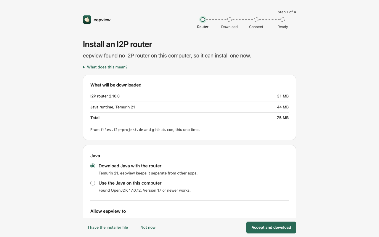 Install offer