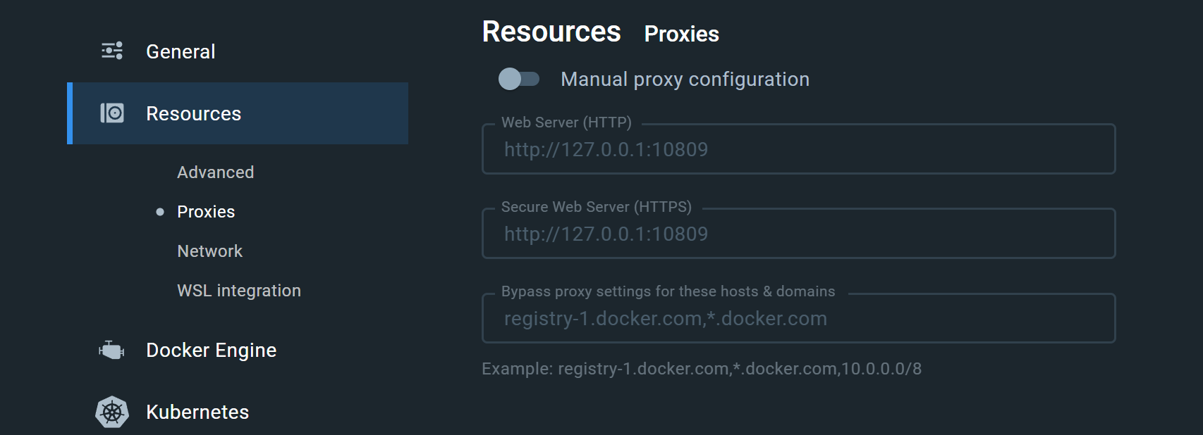 docker engine desktop proxy settings