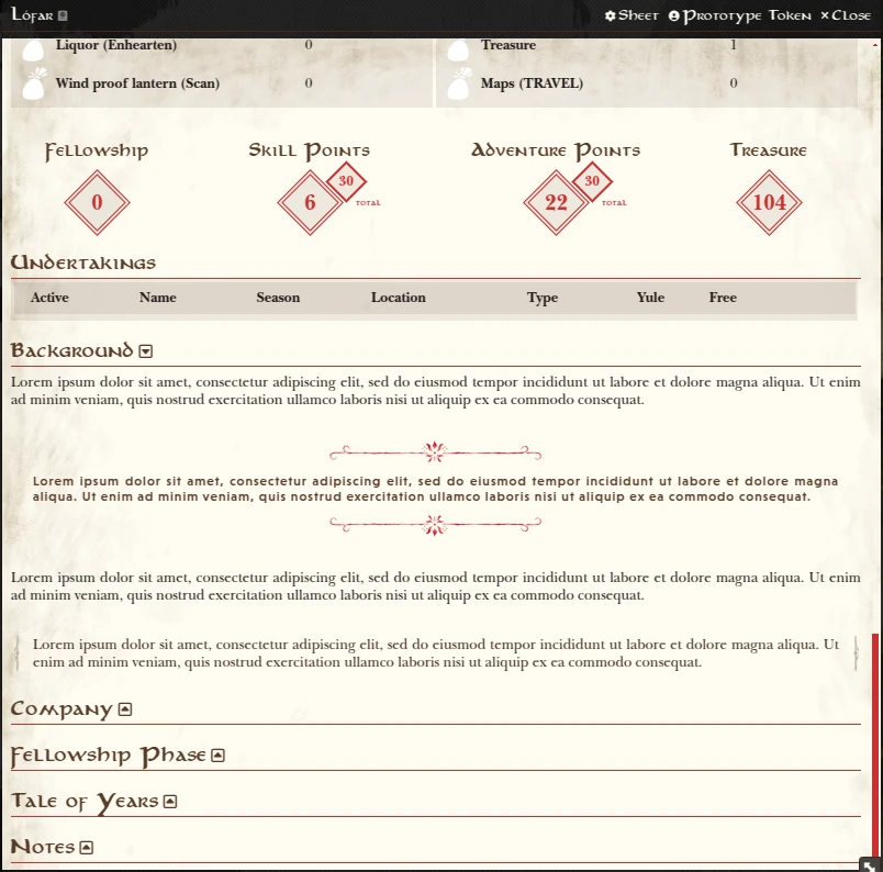 Character Sheet (Bottom)