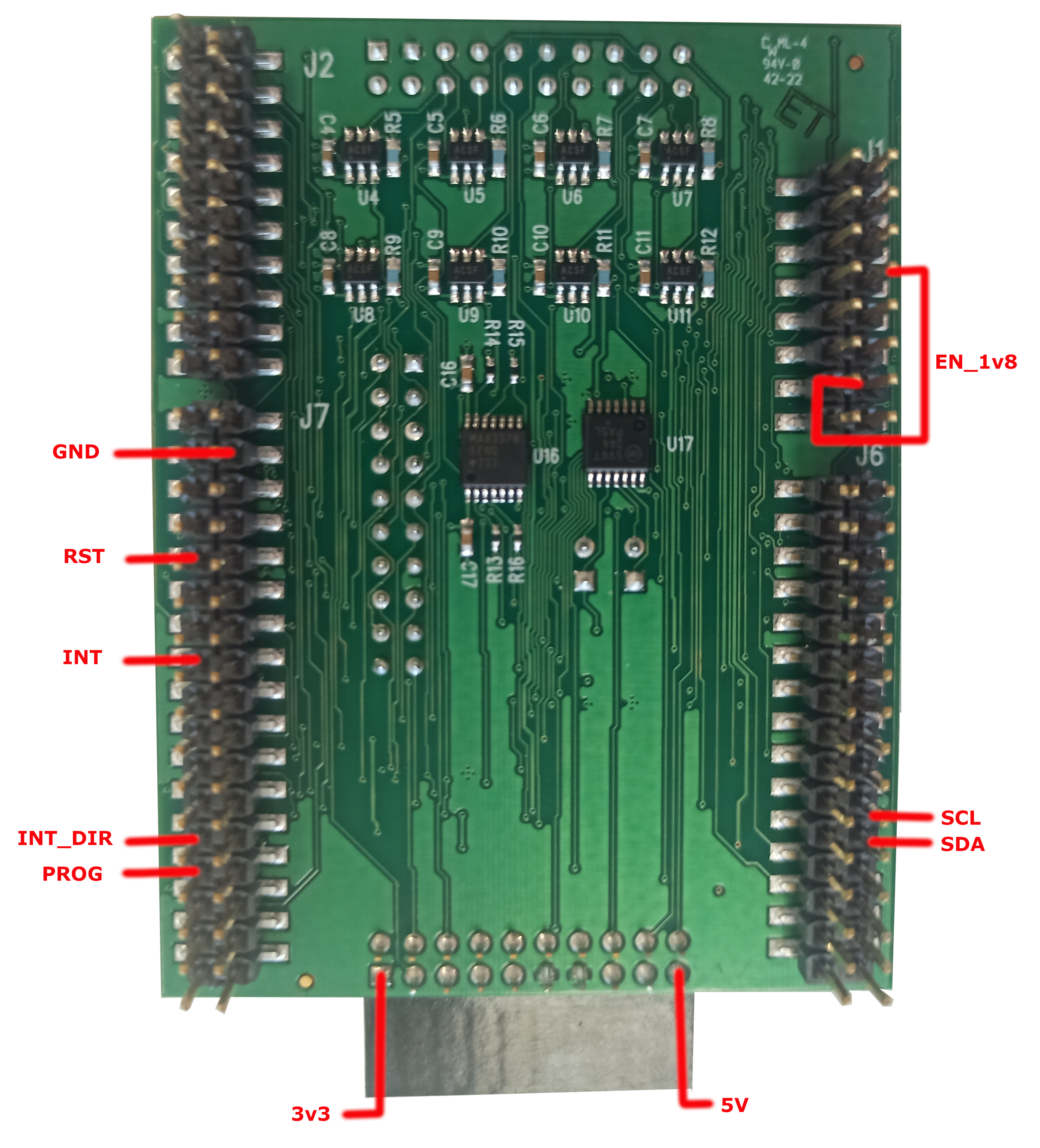 Ultrasonic ToF EVK wiring