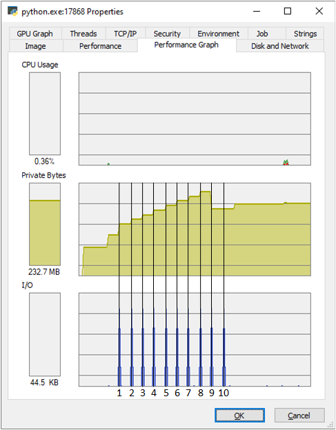 RAM Usage BayerRG8