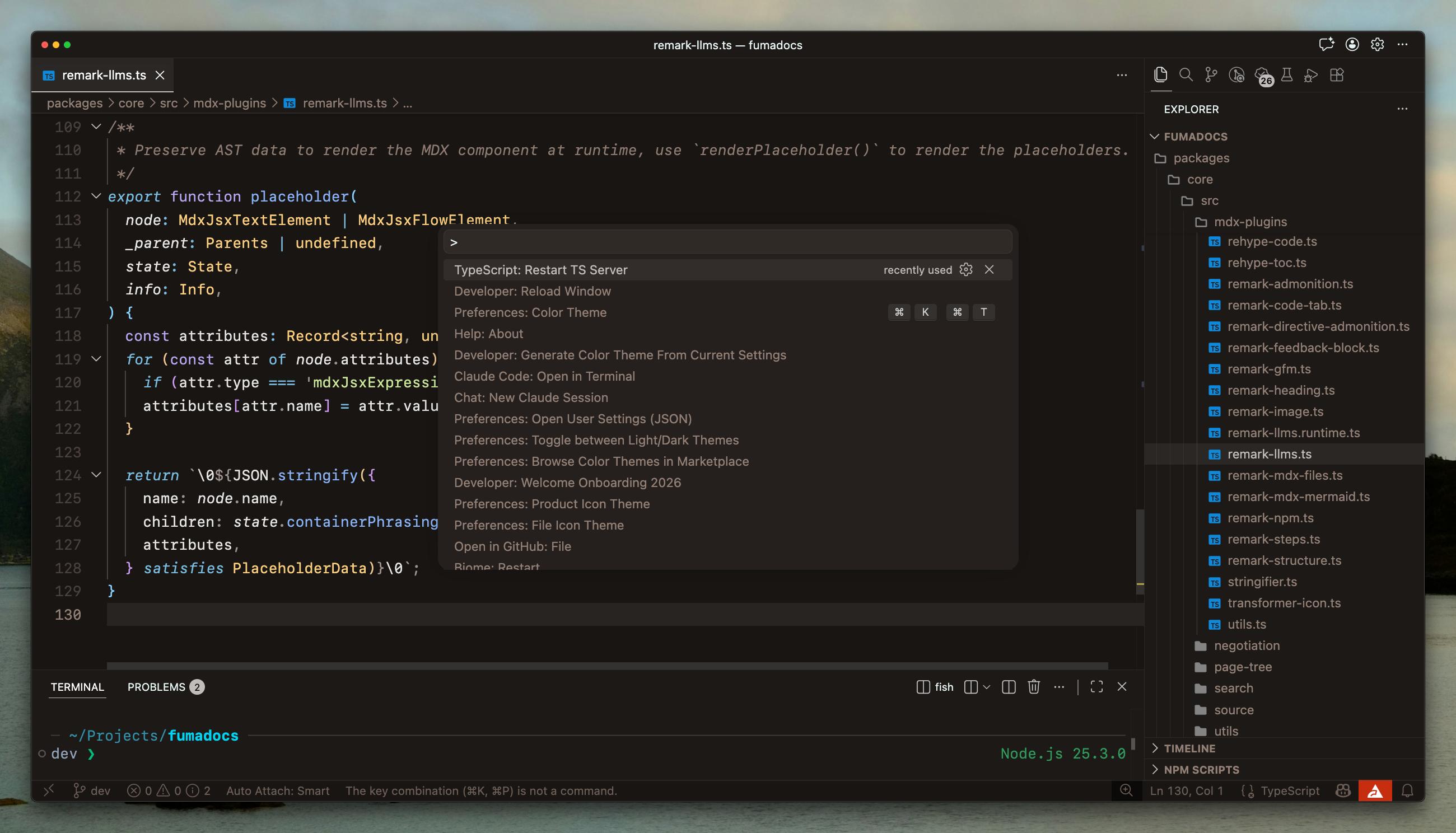Screenshot of the dark variant