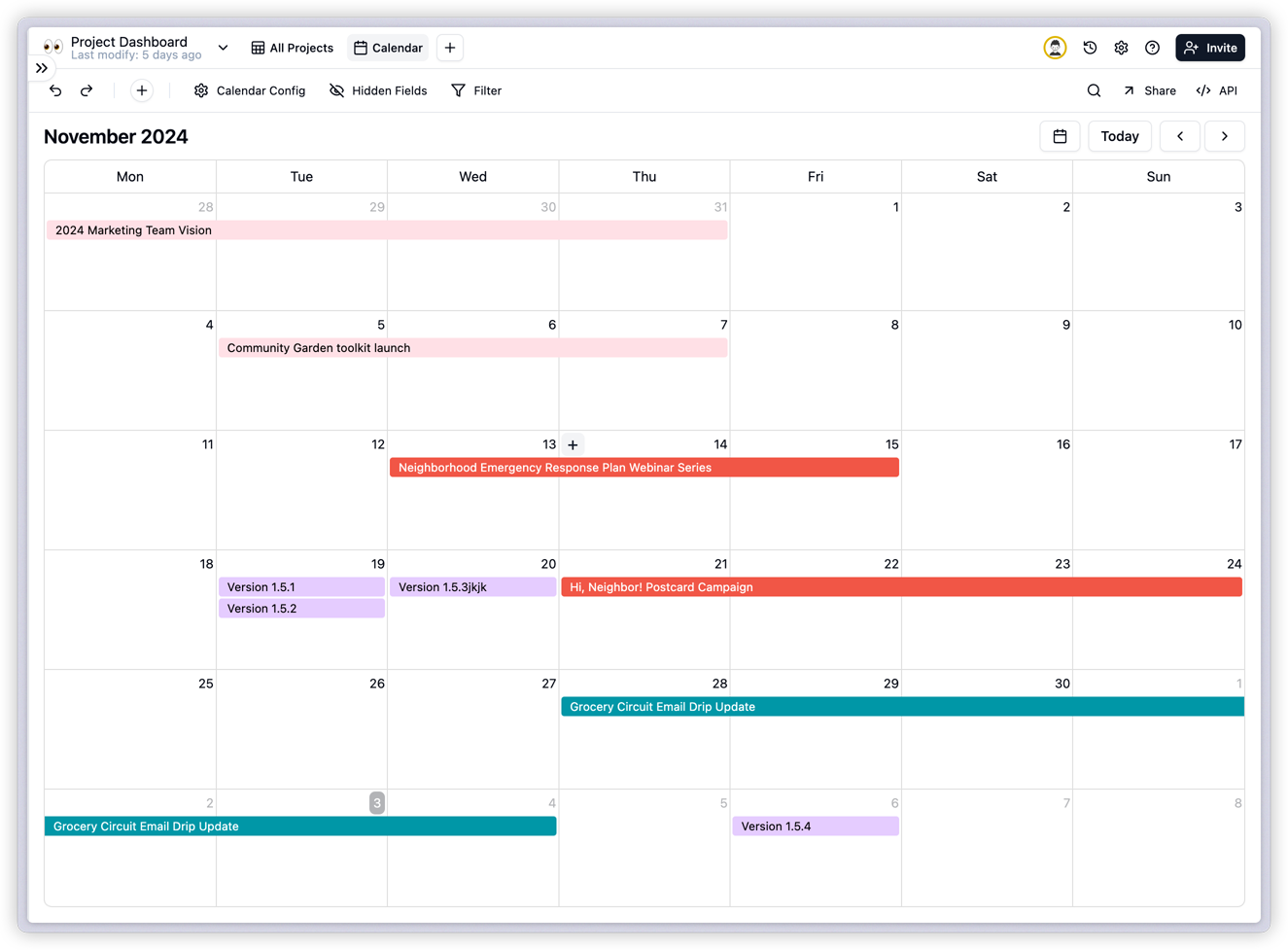 Calendar View