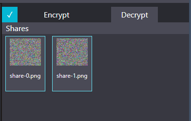 Confirm button for decryption