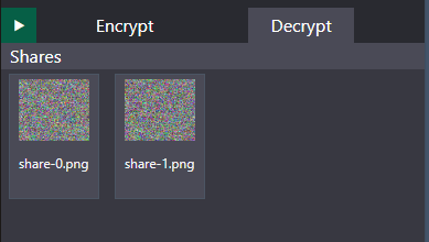 Play button for decryption