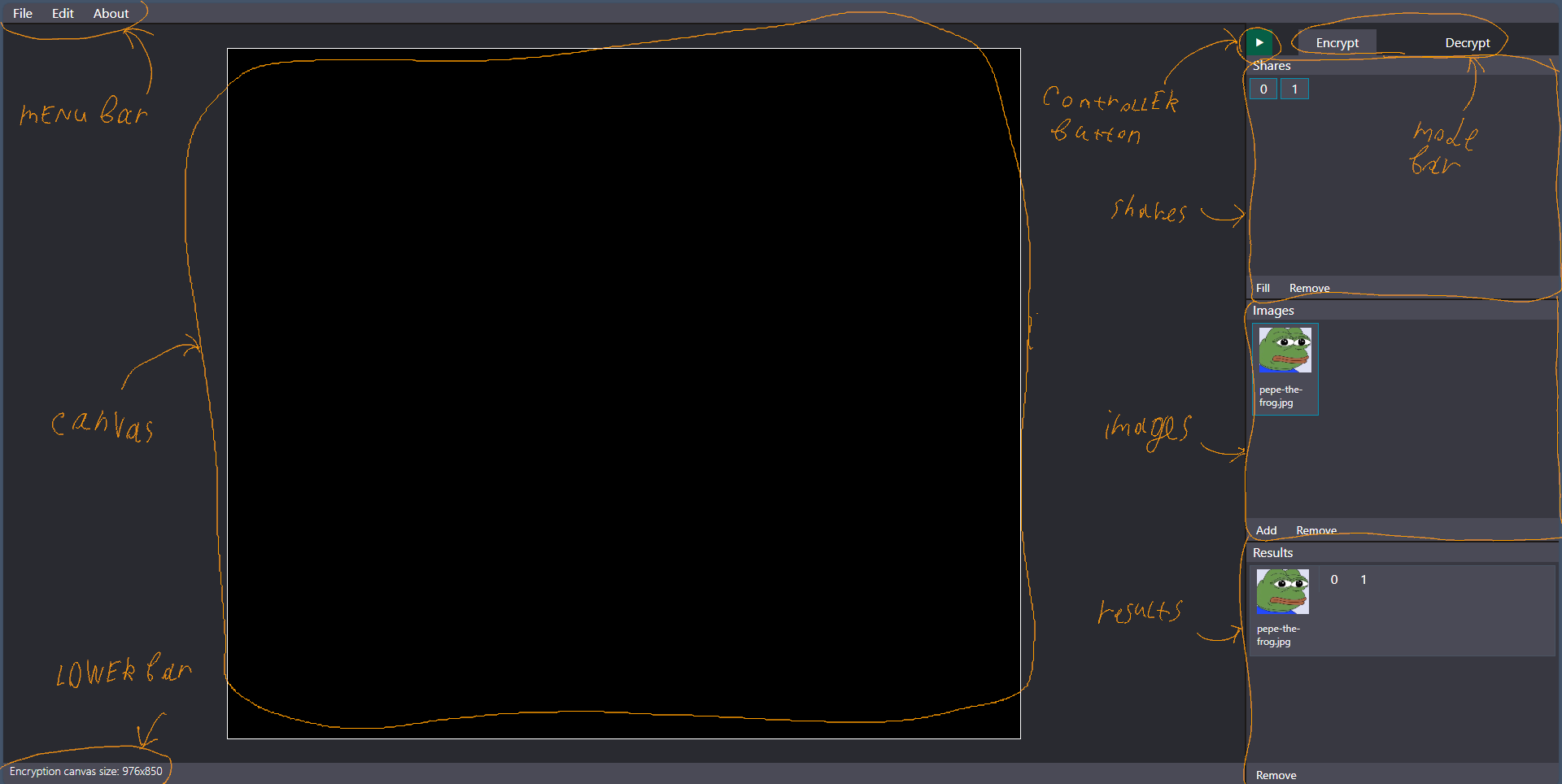 Encryption layout