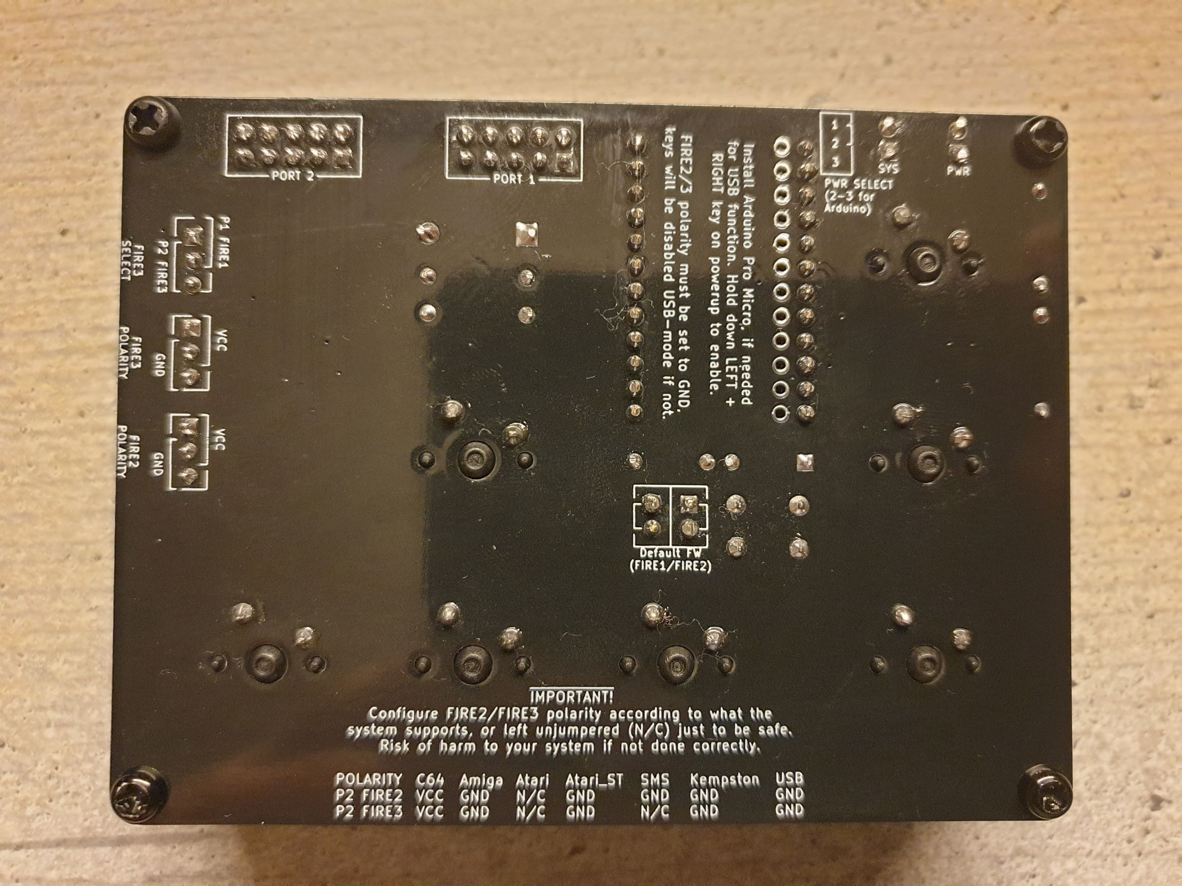 C64 JoyKEY underside