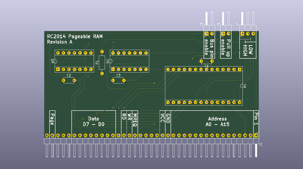 RC2014 RAM, from the project README