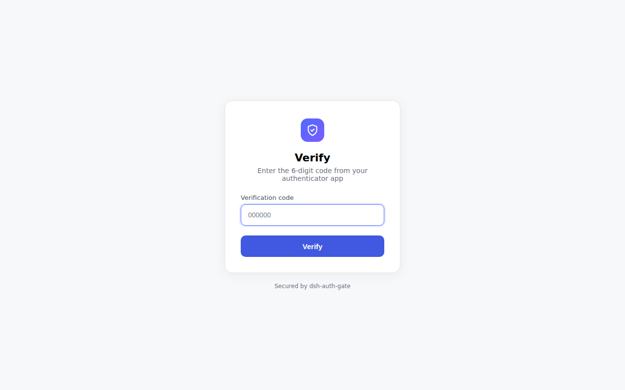 TOTP verification step