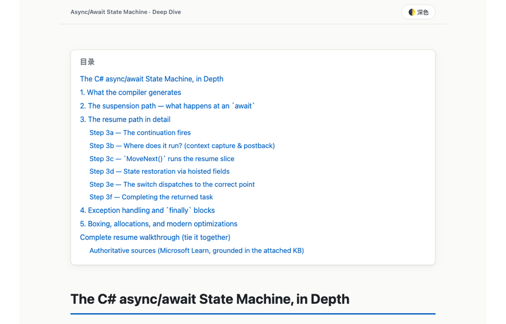 Generated HTML study page