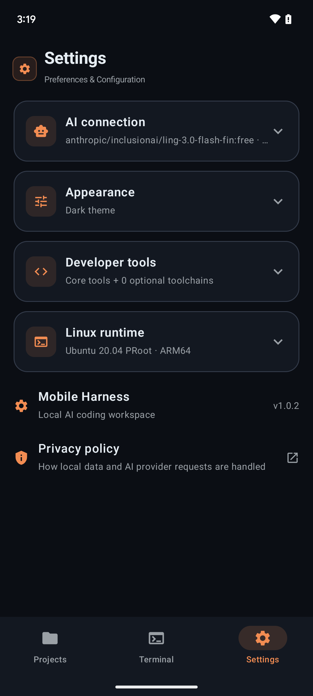 Runtime and provider configuration
