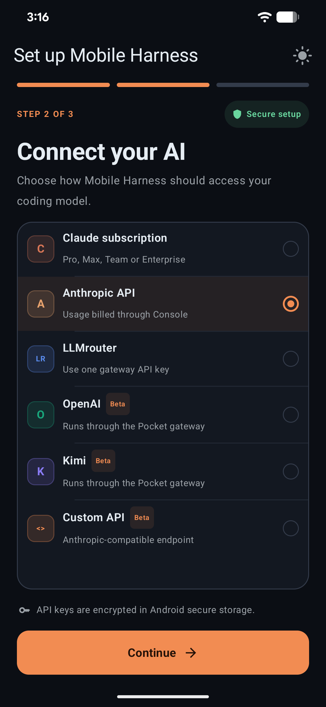 Provider connection