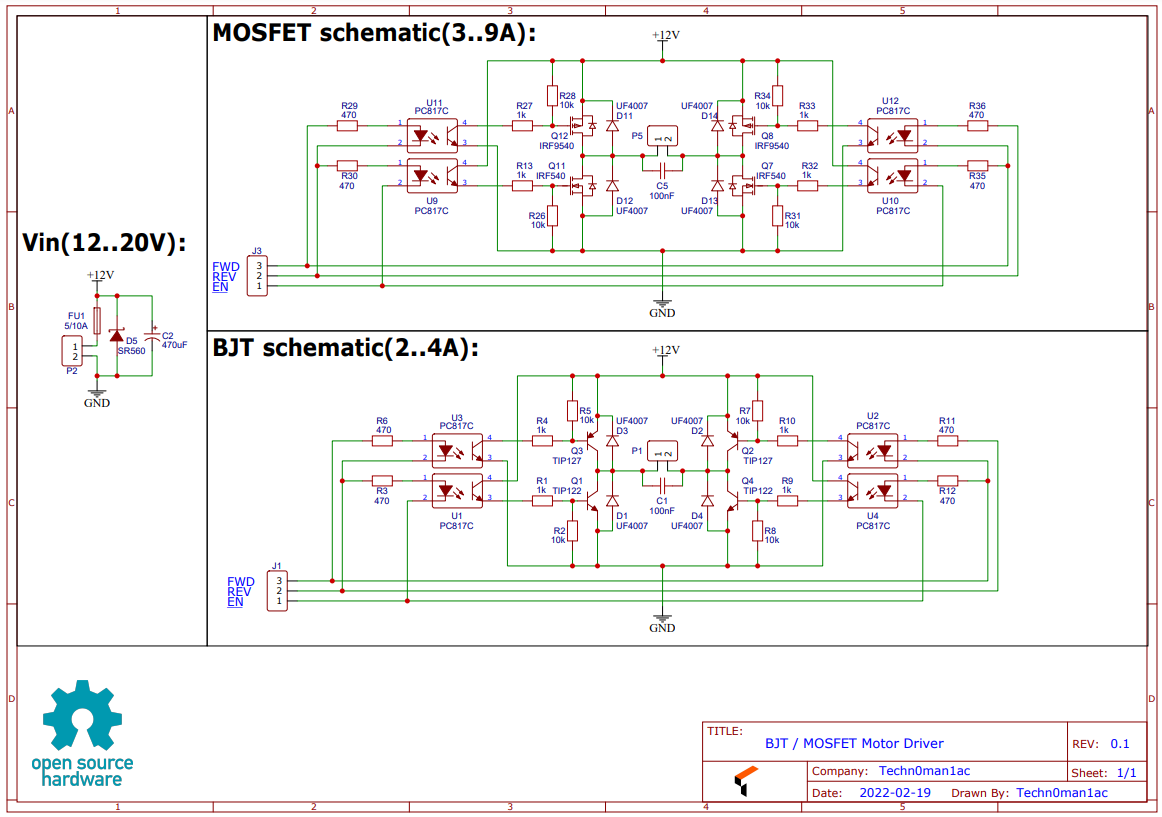 Schematic BJTs/MOSFETs_DC_Motor_driver