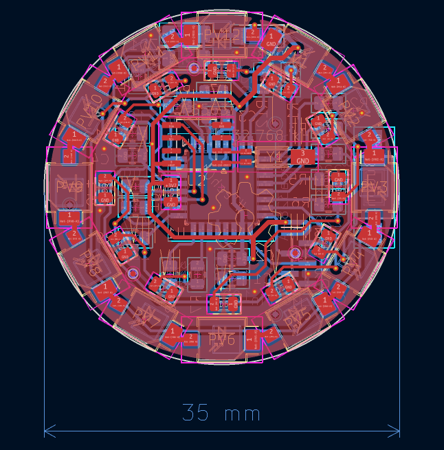 LumiTimeV2 PCB board size