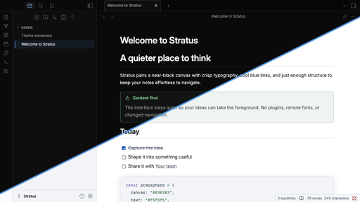 Stratus theme preview