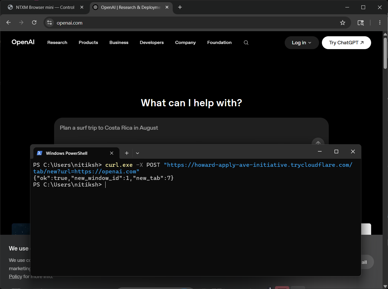 Remote API automation