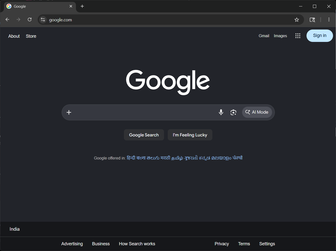 NTXM Browser mini — browsing Google