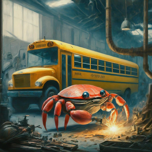 crab builds a bus