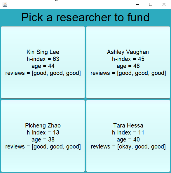 choose researcher