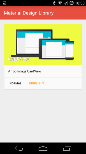 CardView with Image on the Top