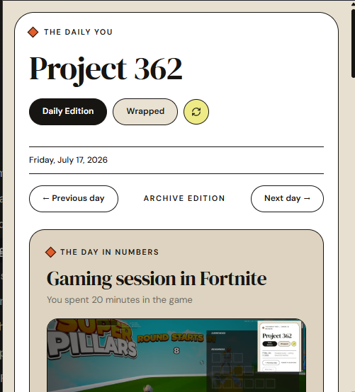 Project 362 Settings