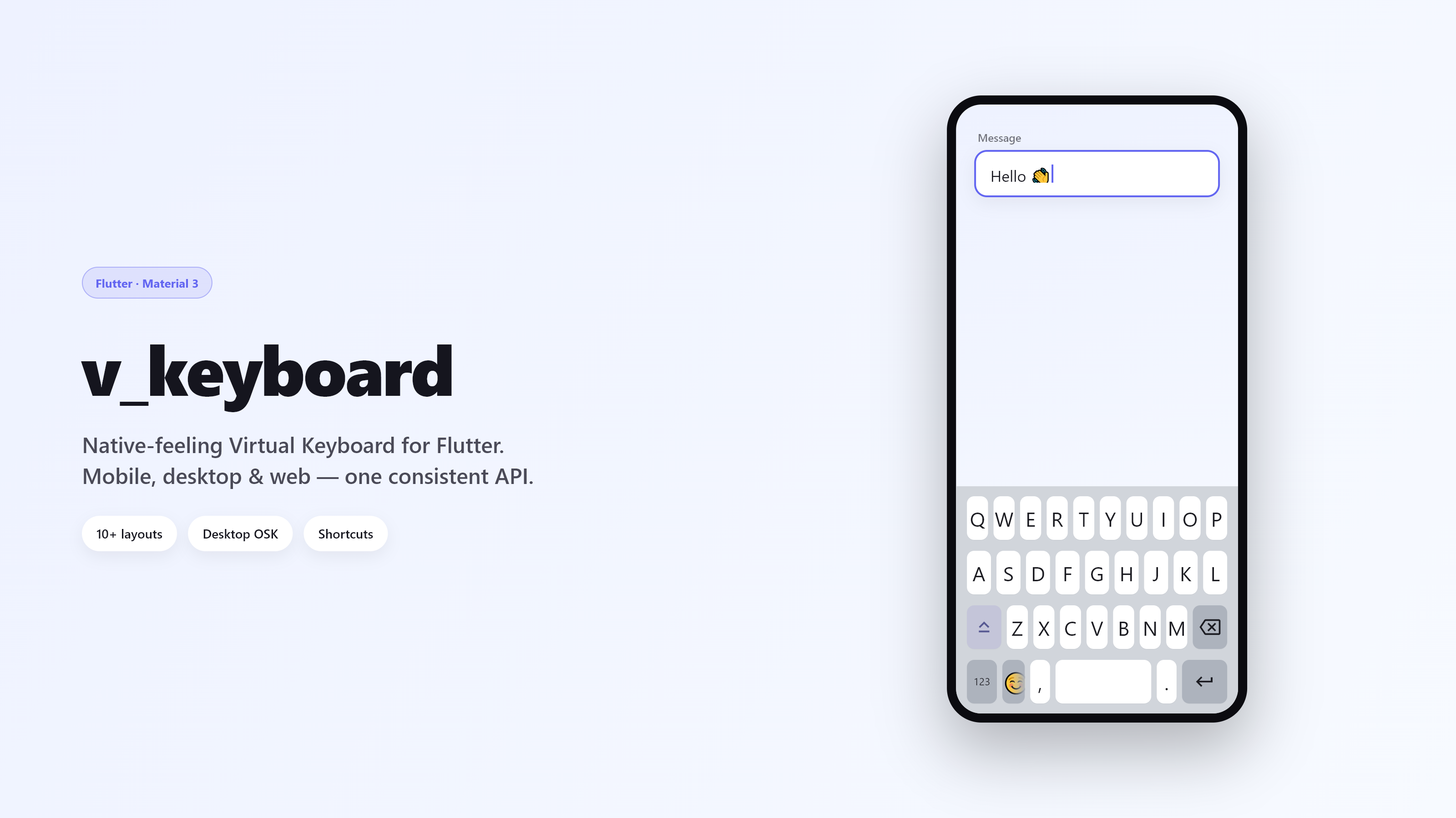 v_keyboard — Native-feeling Virtual Keyboard for Flutter
