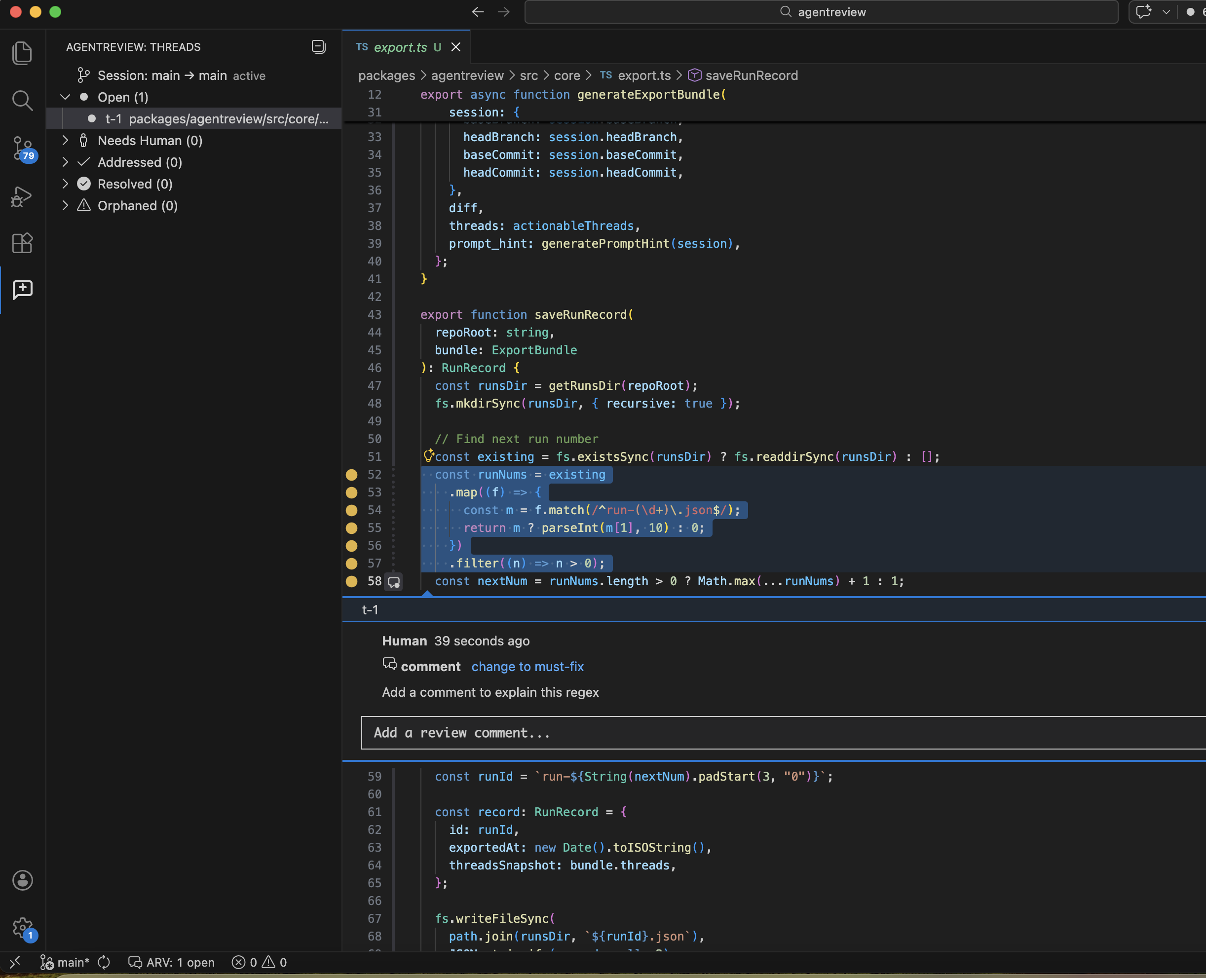 Step 4: Review open threads