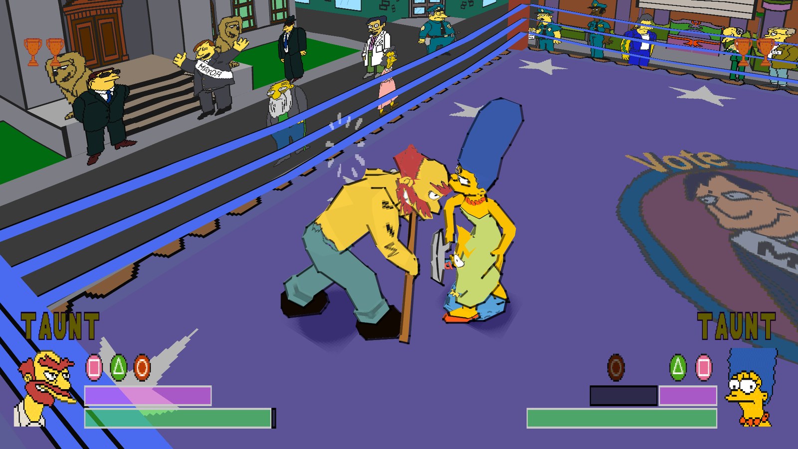 Willie and Marge trade blows