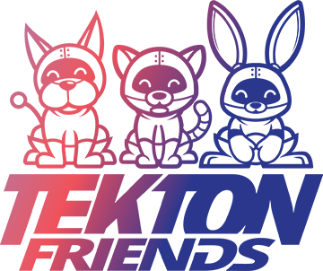 Tekton Friends logo (Tekton logo with rabbit and dog