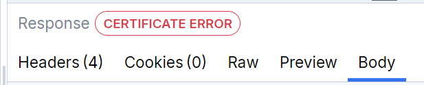 Certificate error note