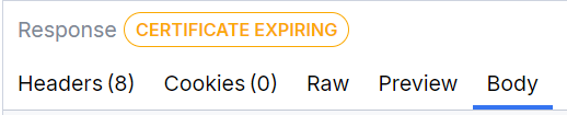 Certificate expiring note
