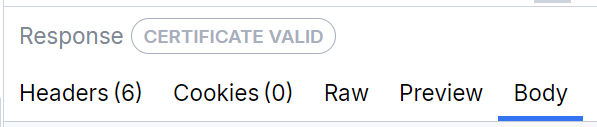Valid Certificate details