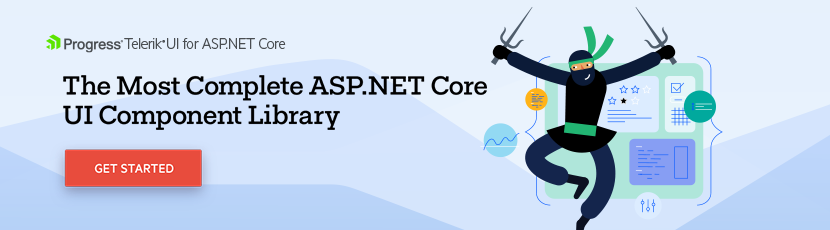 Try Telerik UI for ASP.NET Core