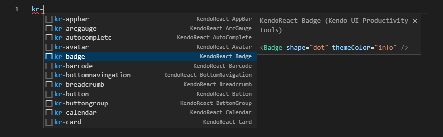 KendoReact Code Snippets