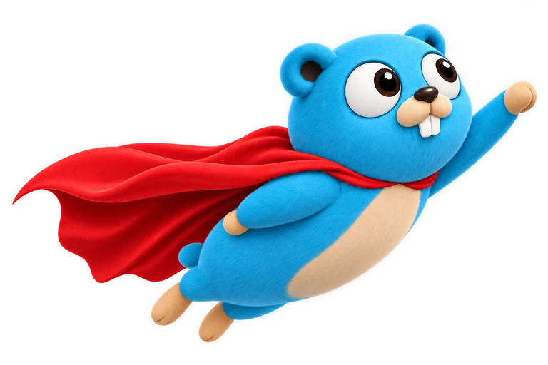 Go++ flying gopher mascot