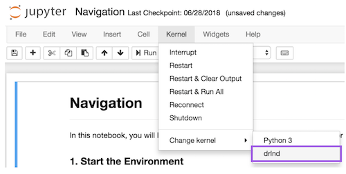 Selecting kernel on Jupyter