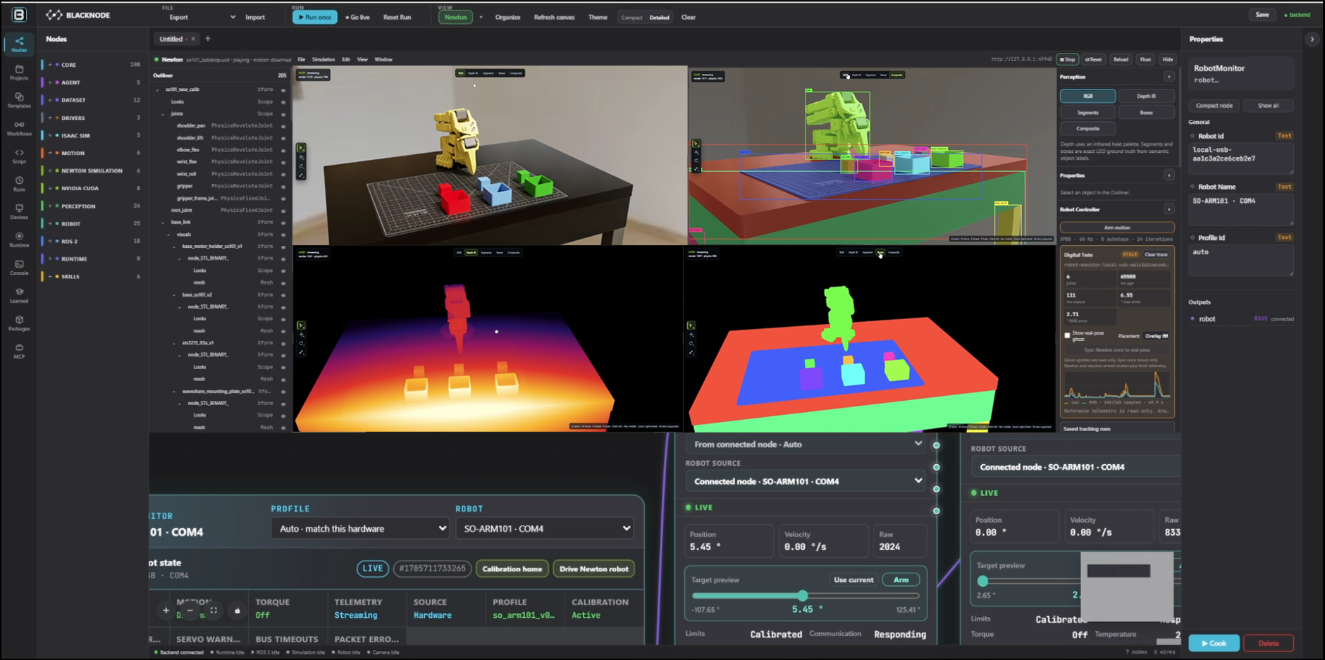 Blacknode Newton simulation and rendering workspace