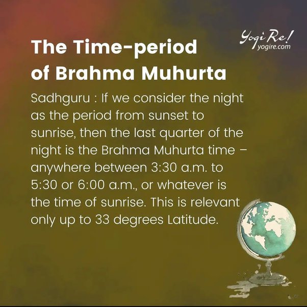 brahmahurta time-period