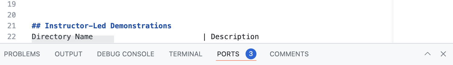 4 — Ports Tab